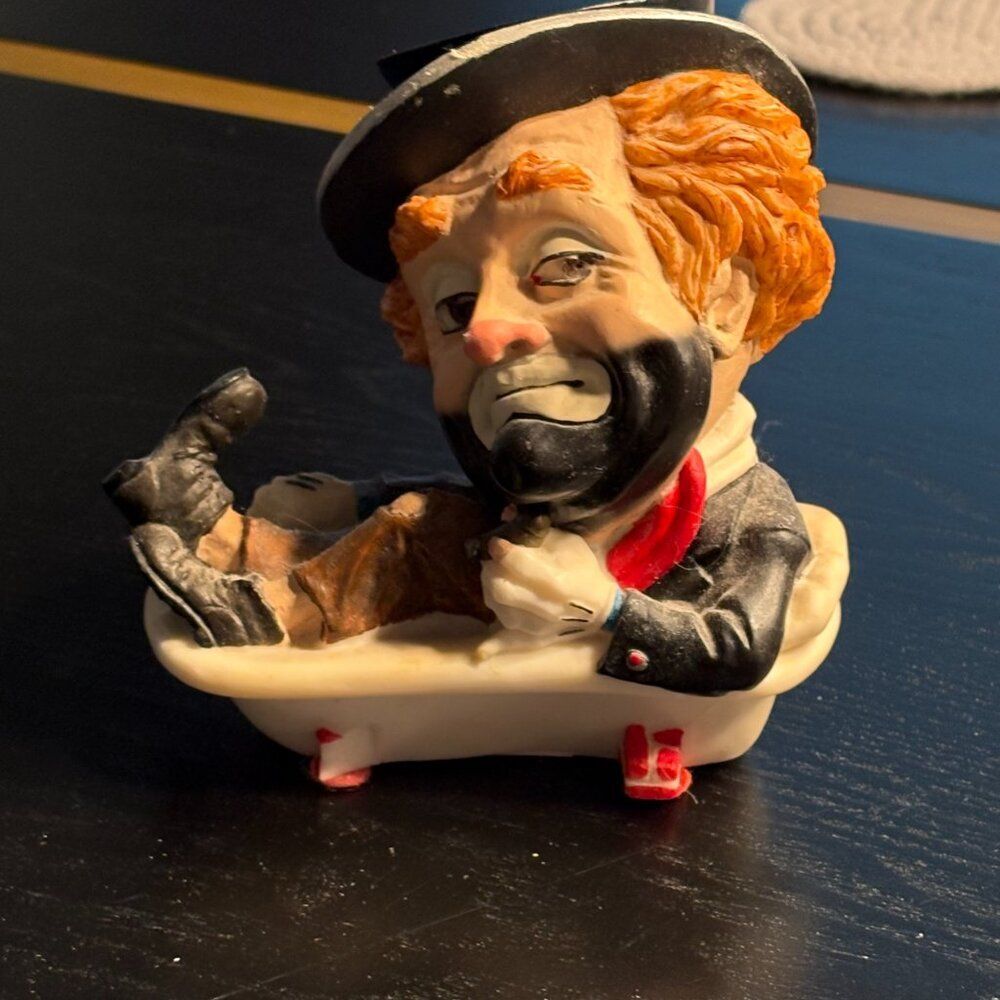 Vintage 1980s Red Skelton Freddie in the Bathtub Figurine Numbered Ltd Edition - Picture 4 of 7